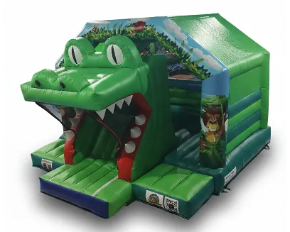 Crocodile Bounce & Slide Standout jungle fun with croc theme slide!
